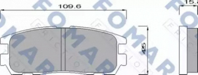 FOMAR FRICTION fo621481 -  Комплект тормозных колодок, дисковый тормоз